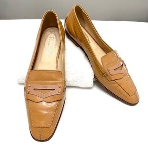 TOD's Blush Patent Leather Penny Loafers 38.5